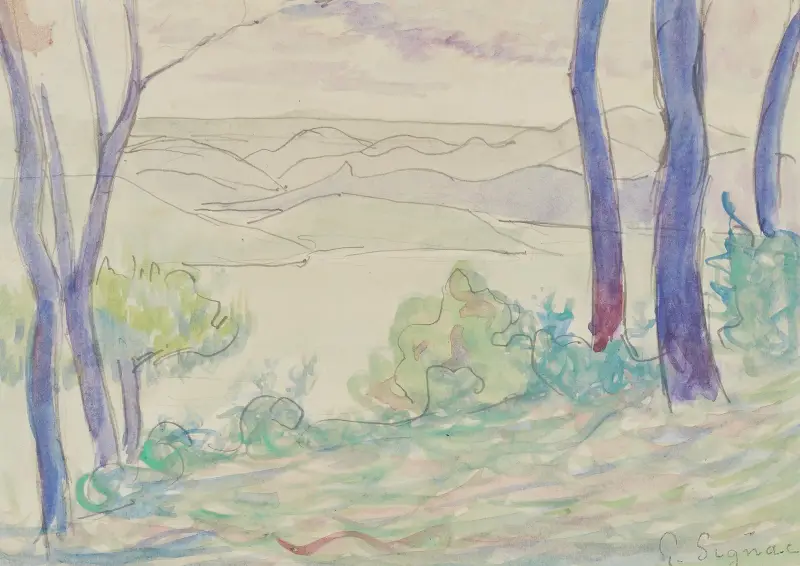 Medelhavslandskap av Paul Signac