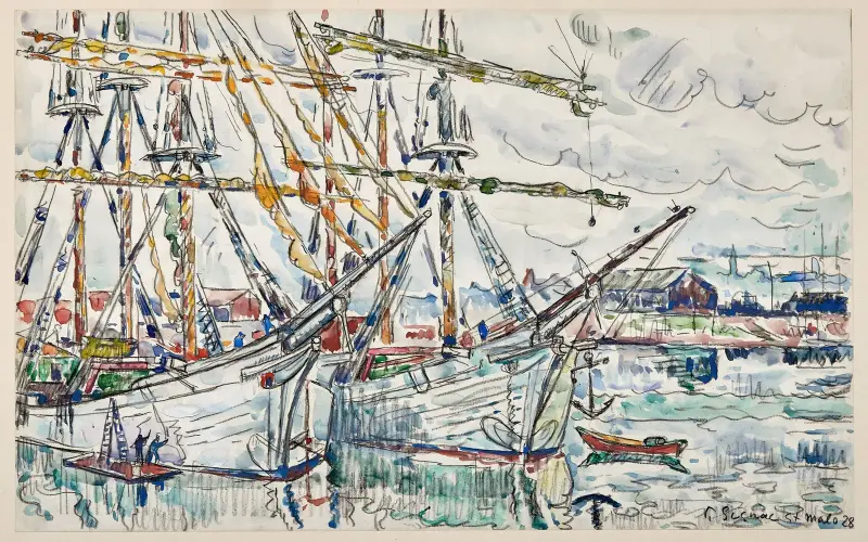 Saint-Malo. les terre-neuviers av Paul Signac
