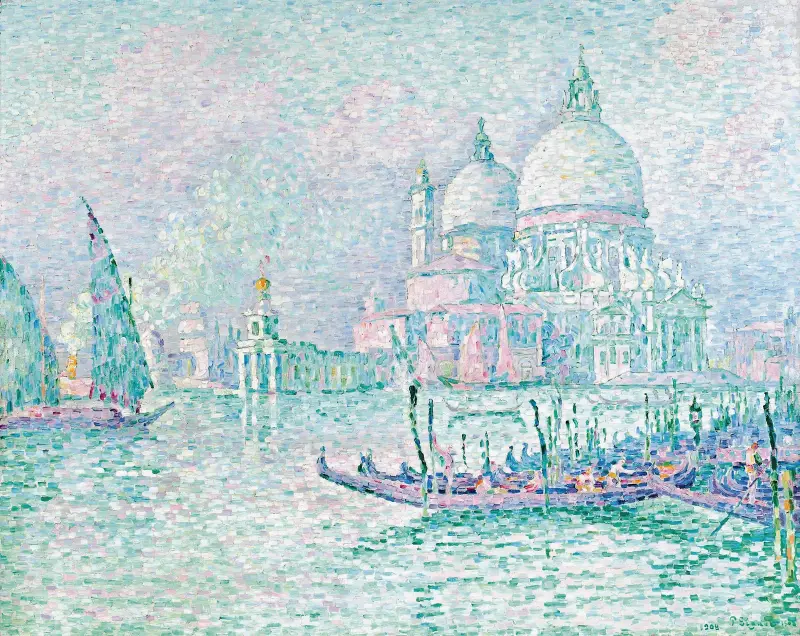 Venise. La Salute. Vert av Paul Signac