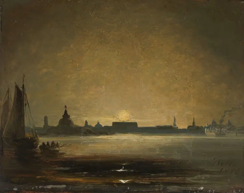 Drážďany v měsíčním světle, Peder Balke
