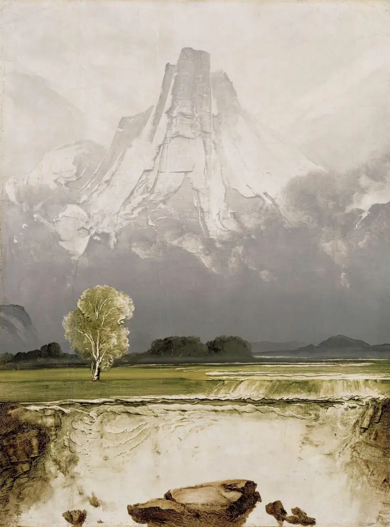 Stetind mit Birke von Peder Balke