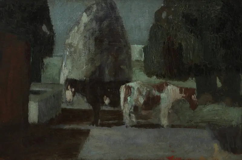 Jardín bajo la luna o Quietud en la quinta (from 1880 until 1938) av Pedro Figari