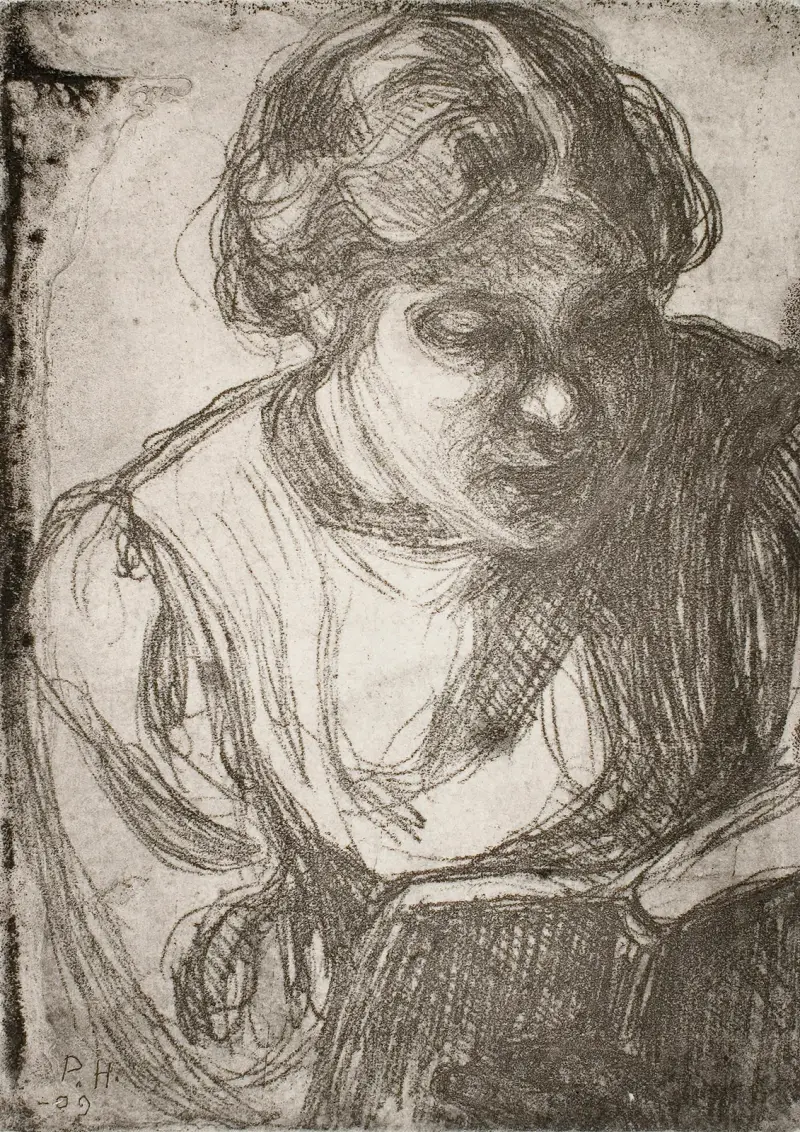 Girl Reading (Hilda Tamminen) von Pekka Halonen