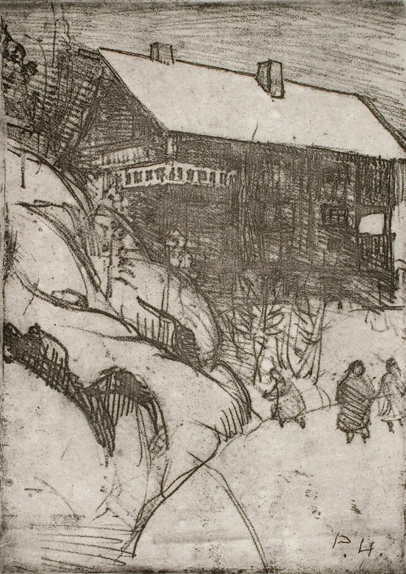 Halosenniemi i vinter av Pekka Halonen
