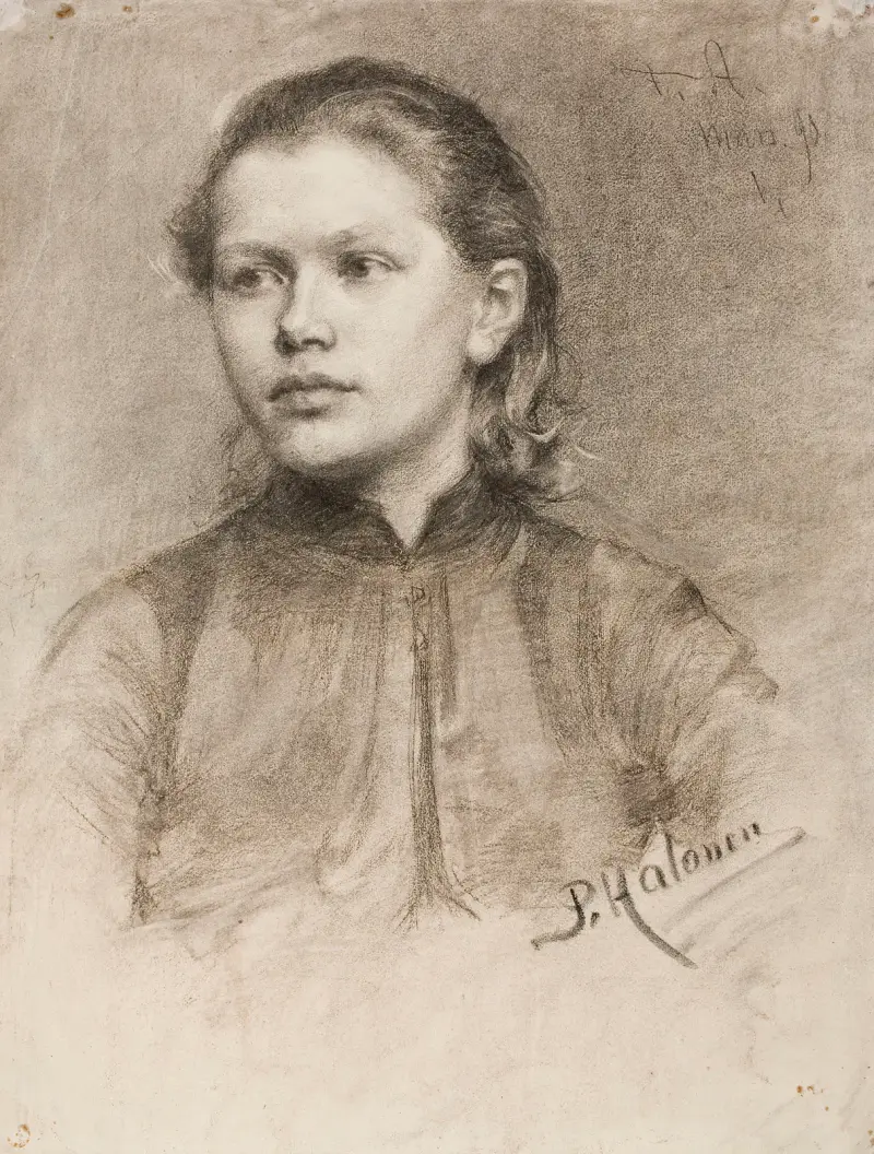 Portrait of a Young Woman av Pekka Halonen