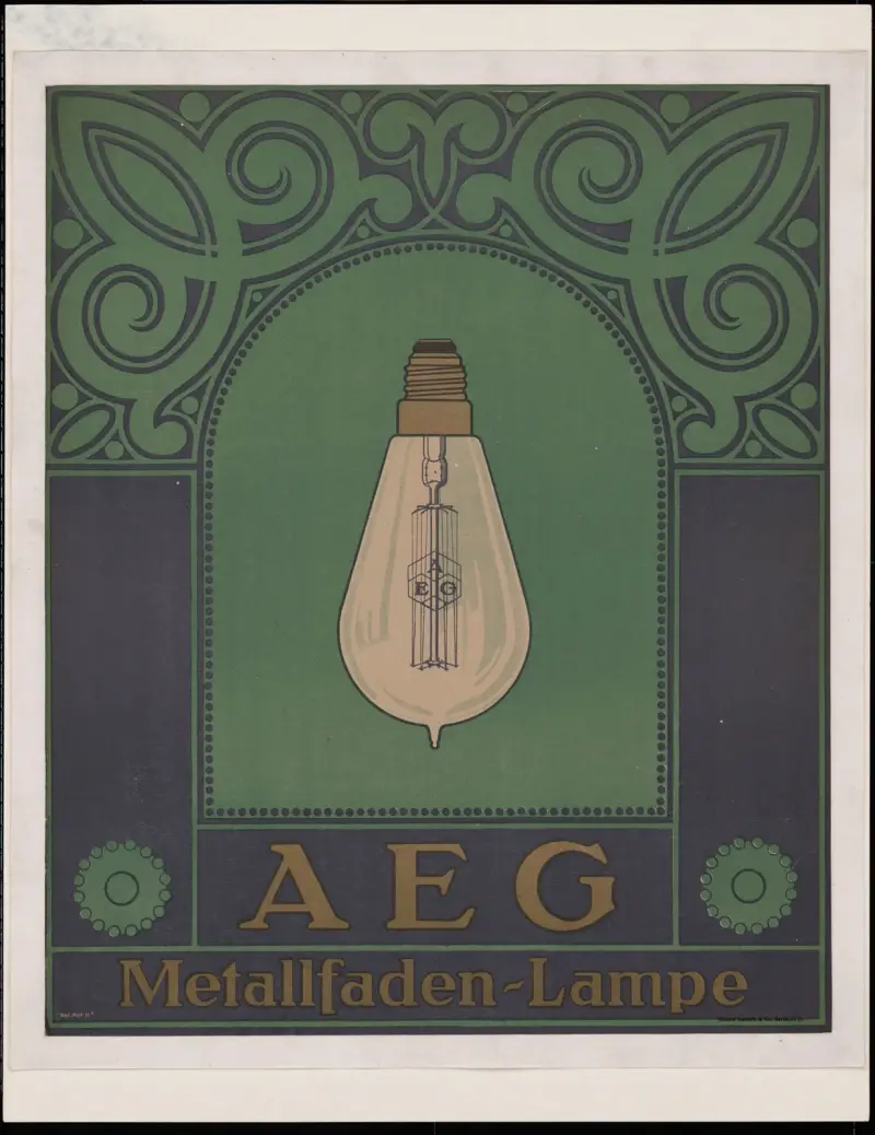 AEG Metallfaden-Lampe av Peter Behrens