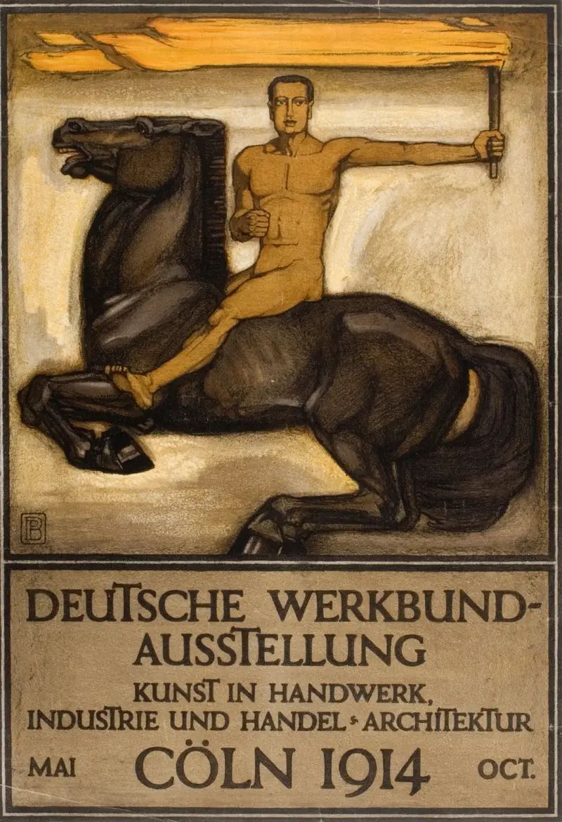 German Workers union-exhibition Art in handcrafts, industry, trade and architecture av Peter Behrens