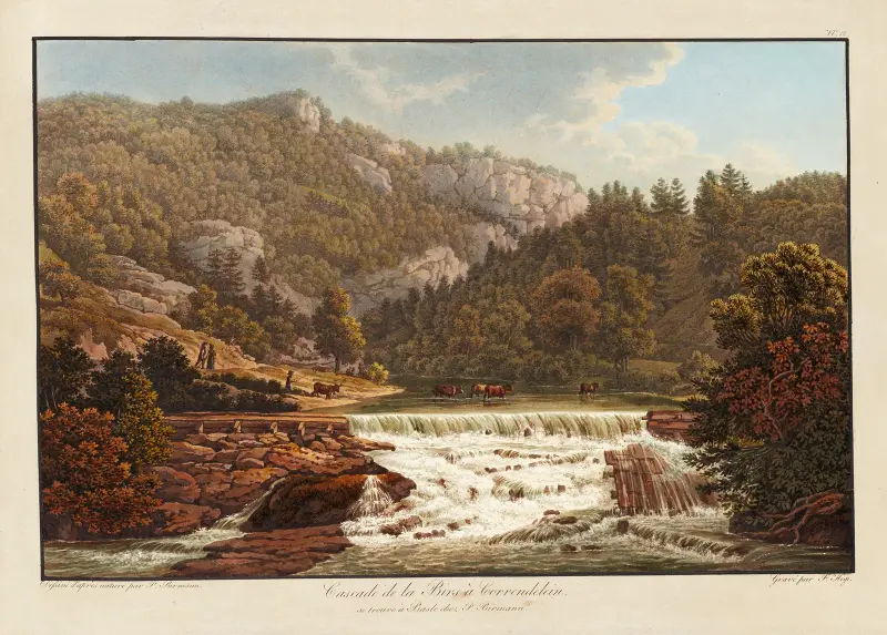 Wasserfall der Birs bei Correndelein von Peter Birmann