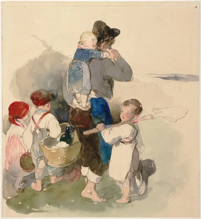 Children on Their Way to Work in the Fields av Peter Fendi