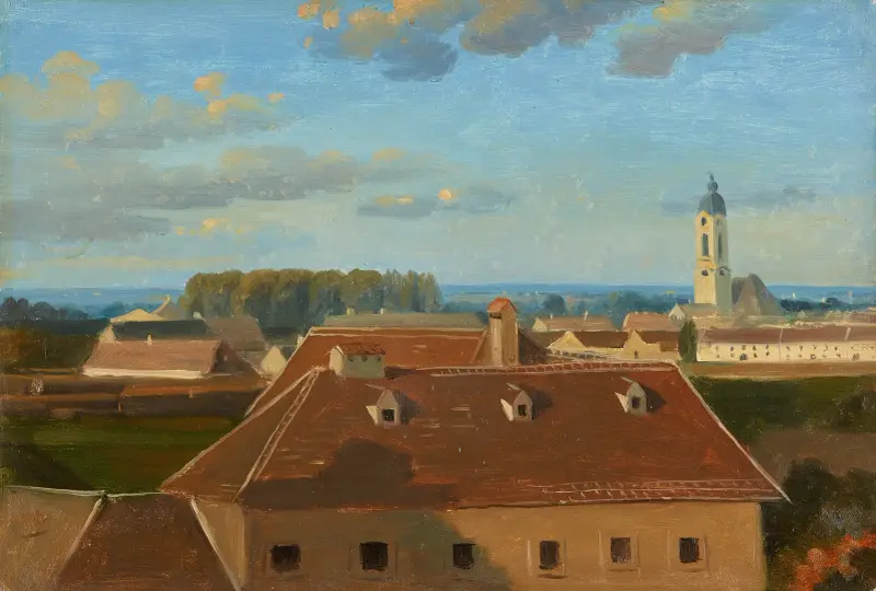 Utsikt över Schanzel mot Augarten av Johann Peter Krafft