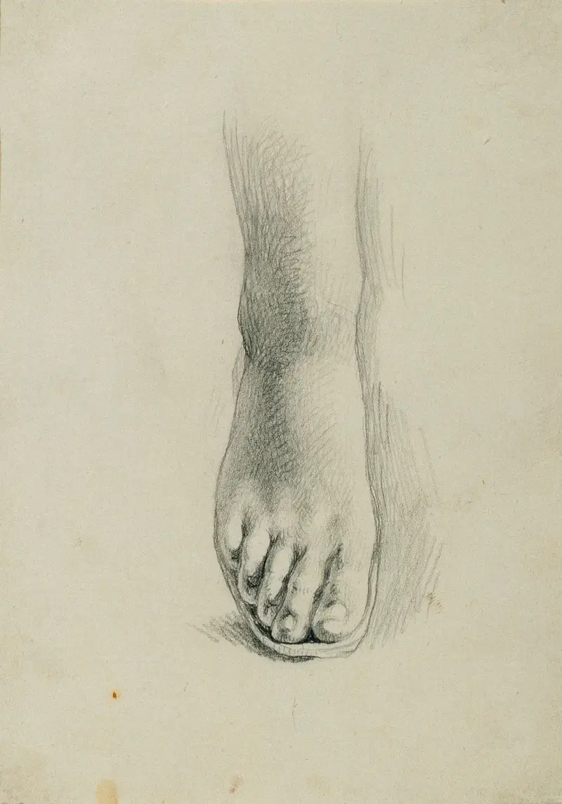 Fotstudie till ”Arindal och Daura” av Johann Peter Krafft