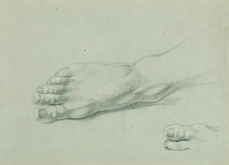 Fotstudie till 'Arindal och Daura' av Johann Peter Krafft