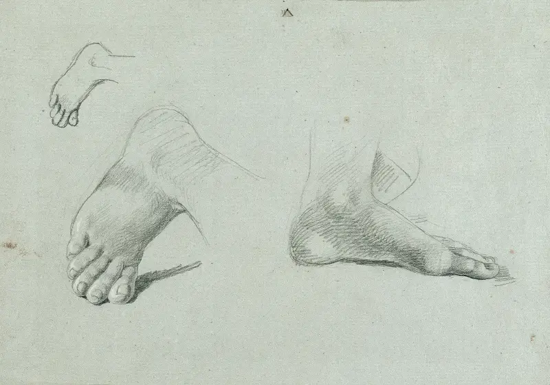 Fotstudie av Johann Peter Krafft