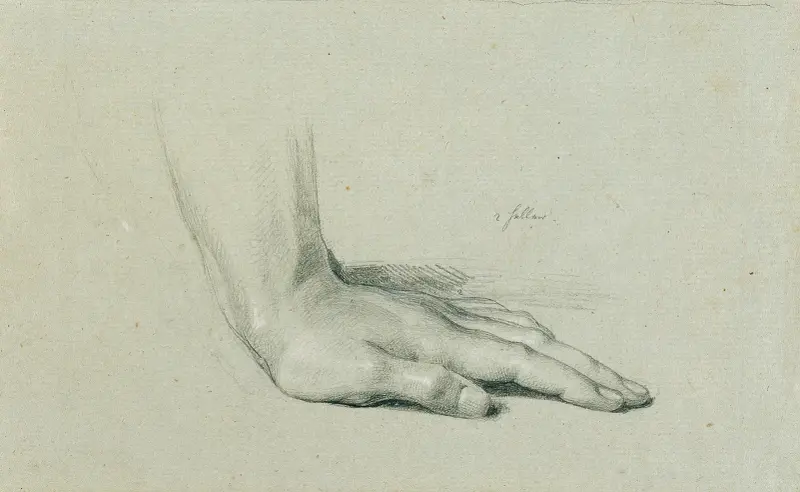 Handstudie till 'Arindal och Daura' av Johann Peter Krafft