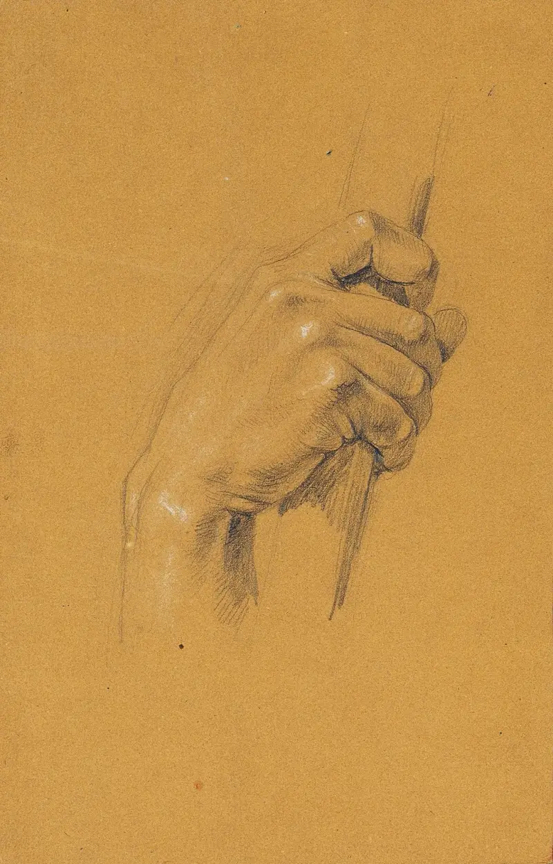Handstudie till ’Ossian och Malvina’ av Johann Peter Krafft