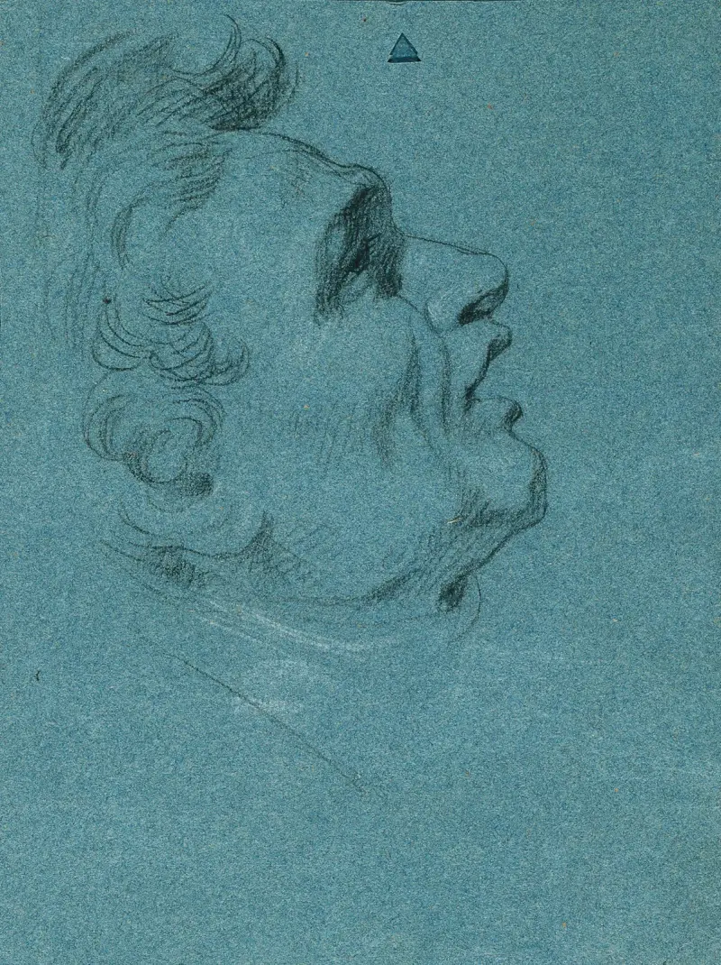 Kopfstudie zu den Wandgemälden in der Hofburg von Johann Peter Krafft