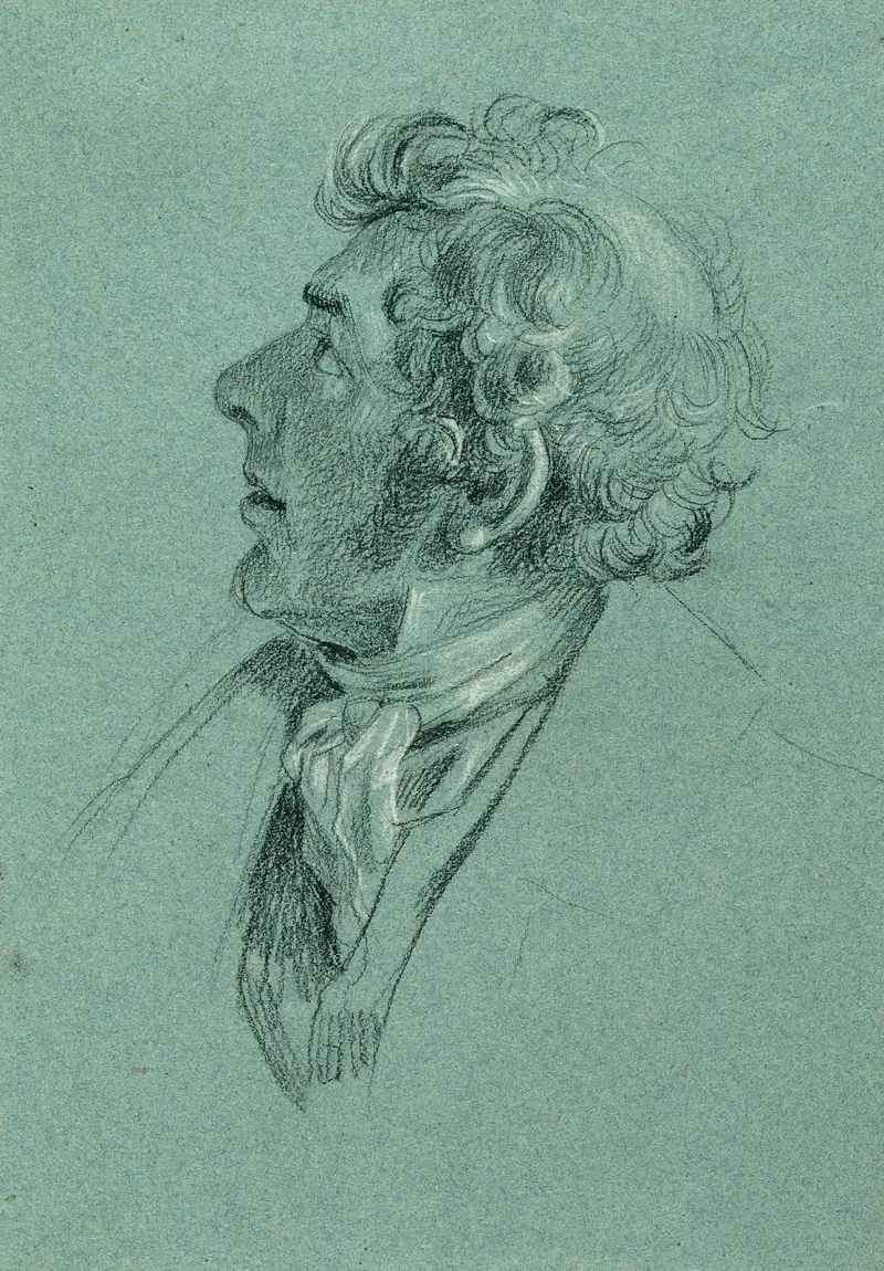 Huvudstudie till ’Kejsar Frans återkomst från Pressburg’ av Johann Peter Krafft