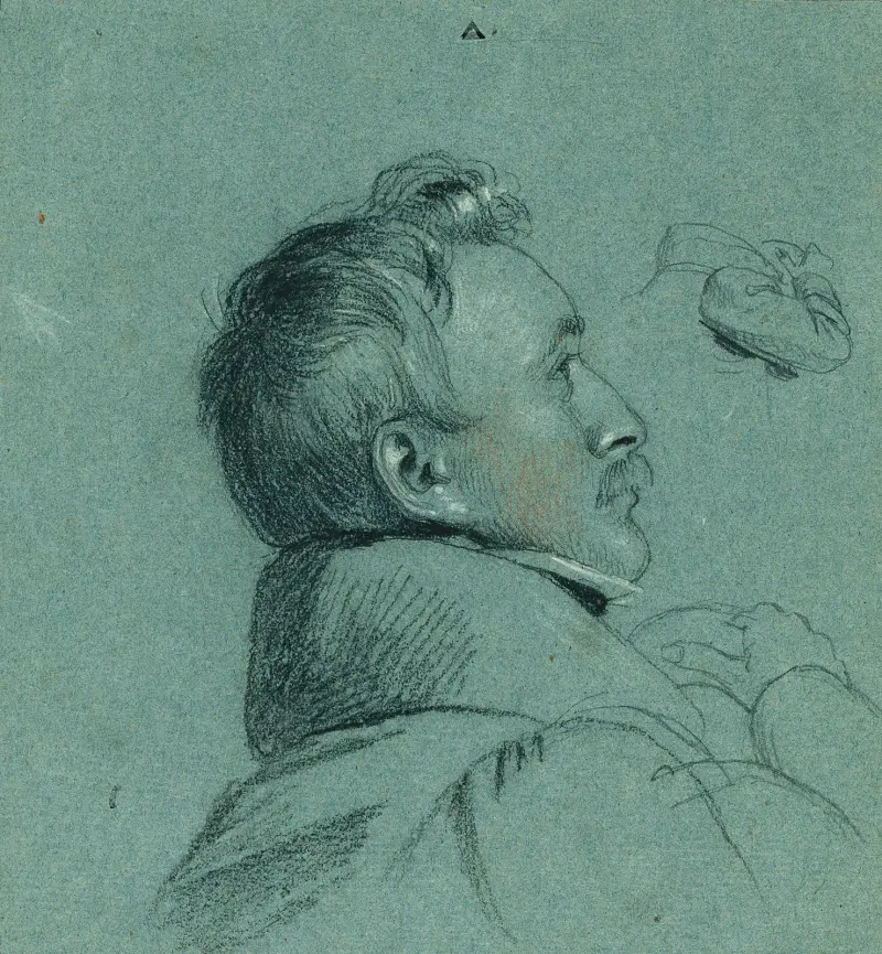 Huvudstudie till ’Kejsar Frans återkomst från Pressburg’ av Johann Peter Krafft