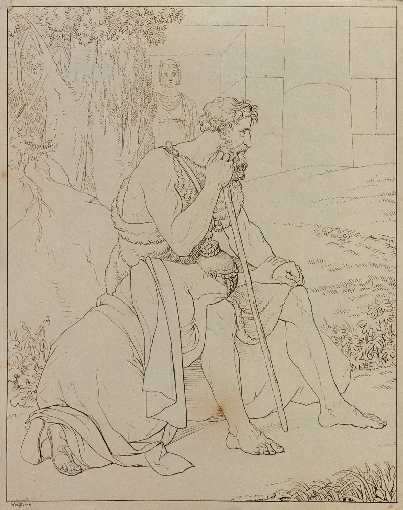 Oidipus och Antigone av Johann Peter Krafft