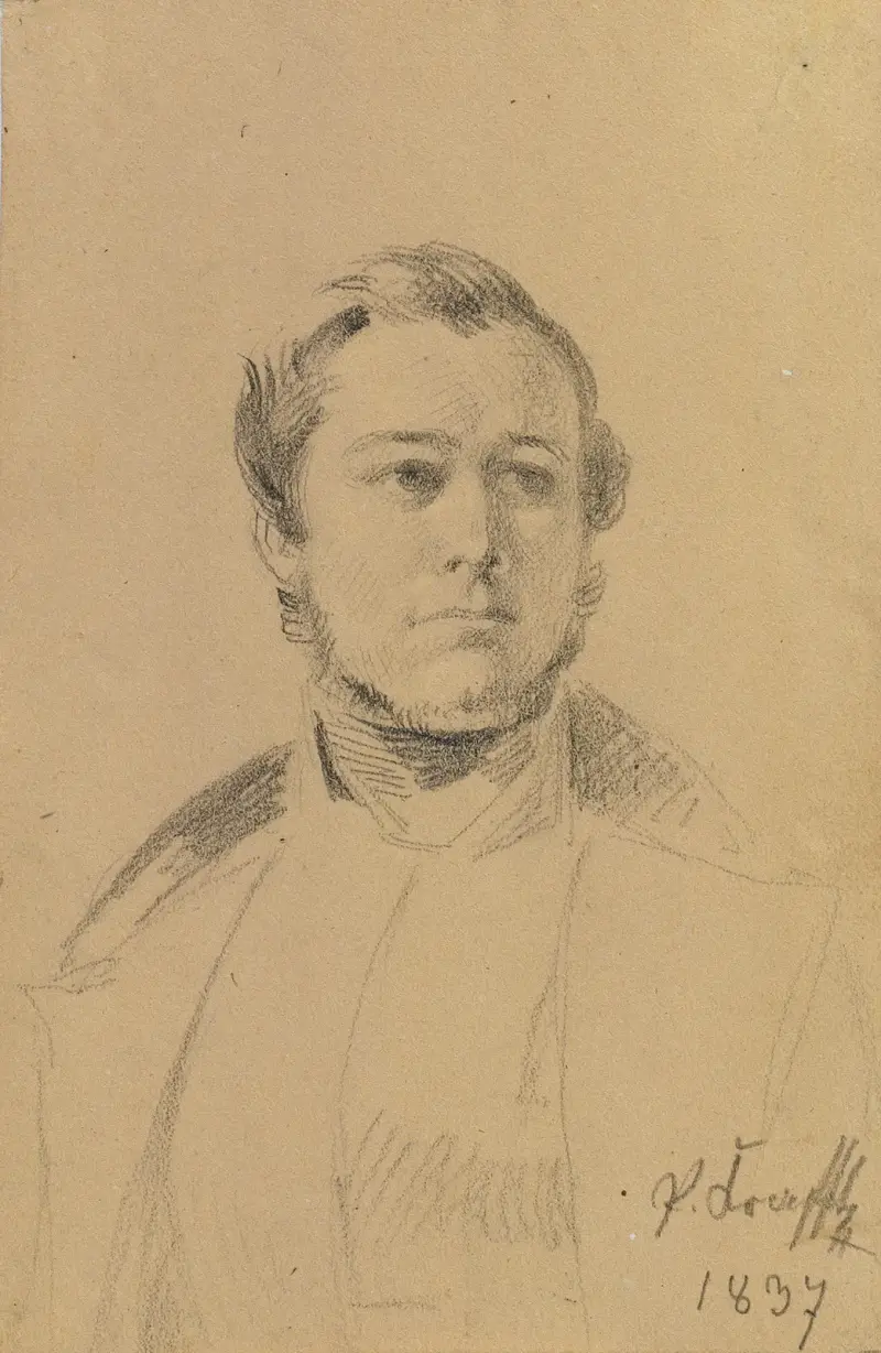 Porträttstudie av Franz Xaver Eckl av Johann Peter Krafft