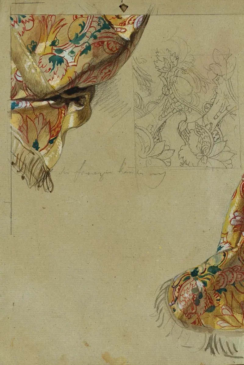 Studie einer Draperie av Johann Peter Krafft