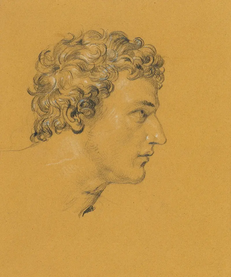 Studie av ett huvud av Johann Peter Krafft