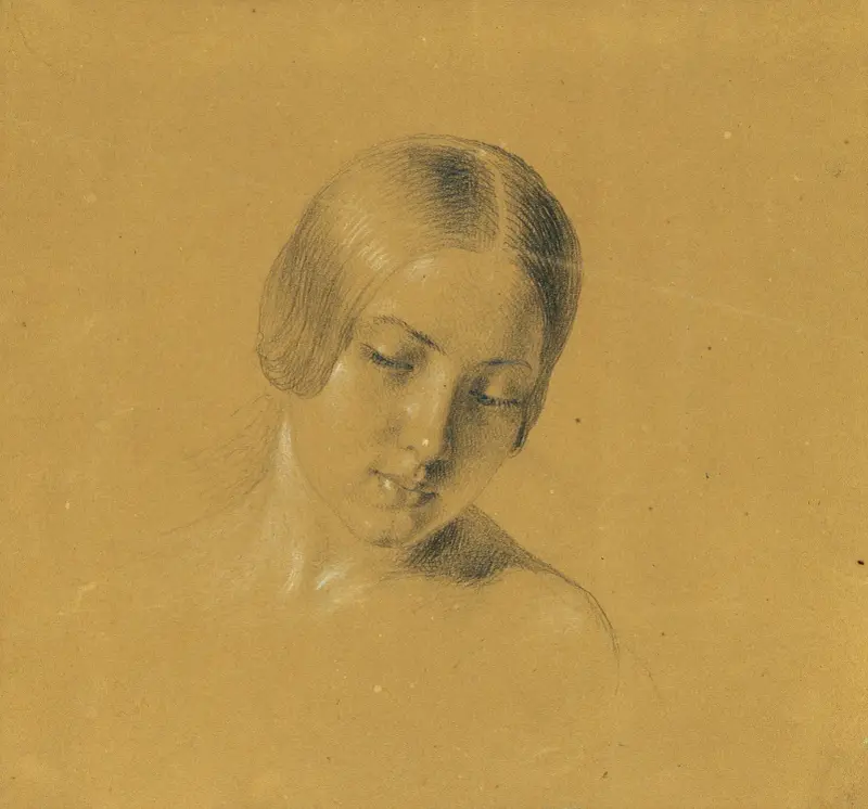 Studie zu ‘Rüdiger und Angelika’ av Johann Peter Krafft