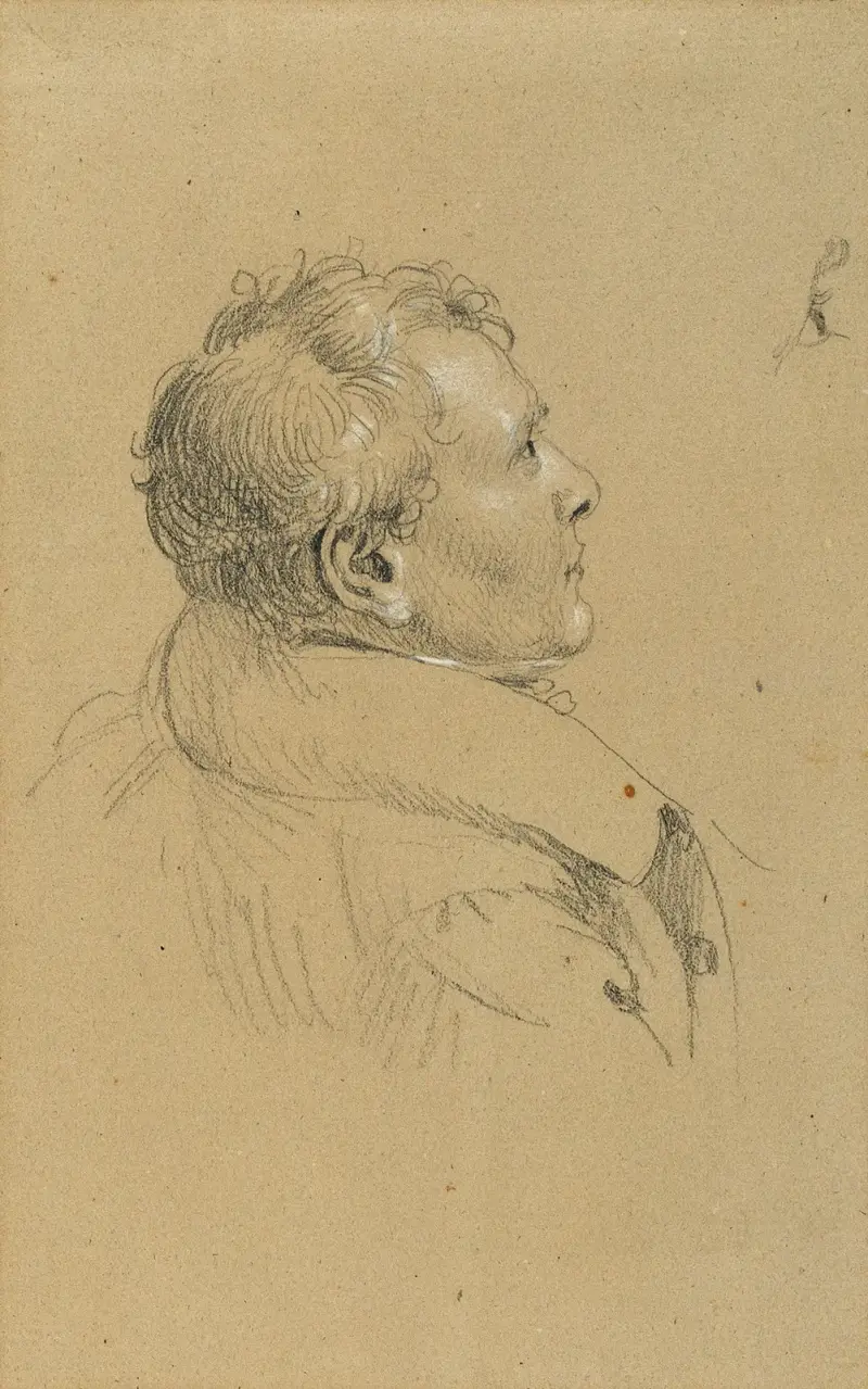Studie k „Návratu císaře Františka z Prešpurku“, 1828 – č. 2, Johann Peter Krafft