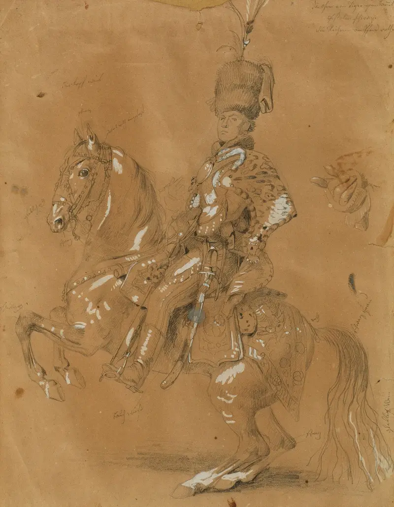 Theodor Aron de Bistra zu Pferd av Johann Peter Krafft