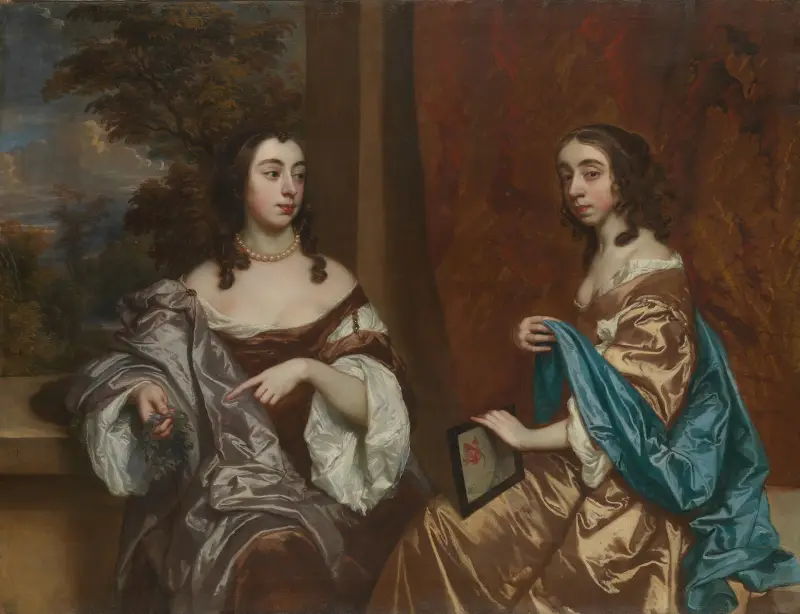 Mary Capel (1630–1715), Later Duchess of Beaufort, and Her Sister Elizabeth (1633–1678), Countess of Carnarvon av Sir Peter Lely