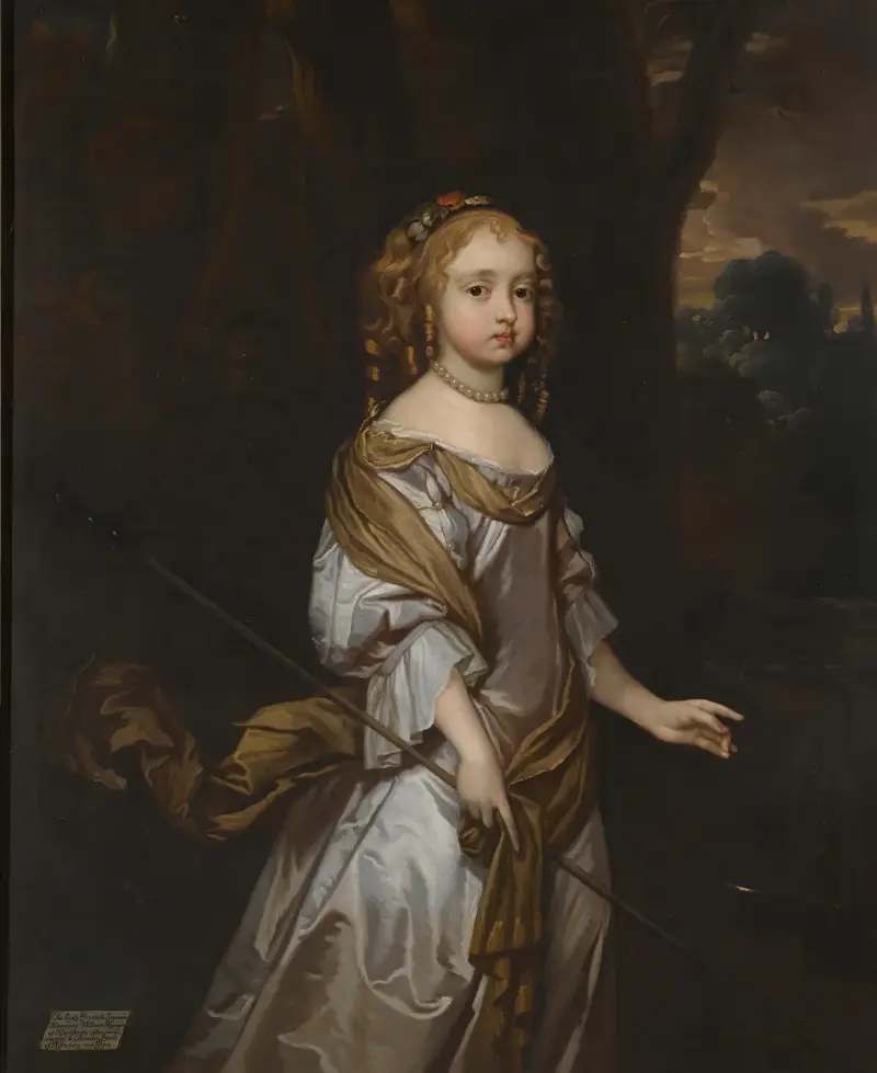 Portrait Of Lady Elizabeth Seymour (D.1697) When A Child av Sir Peter Lely