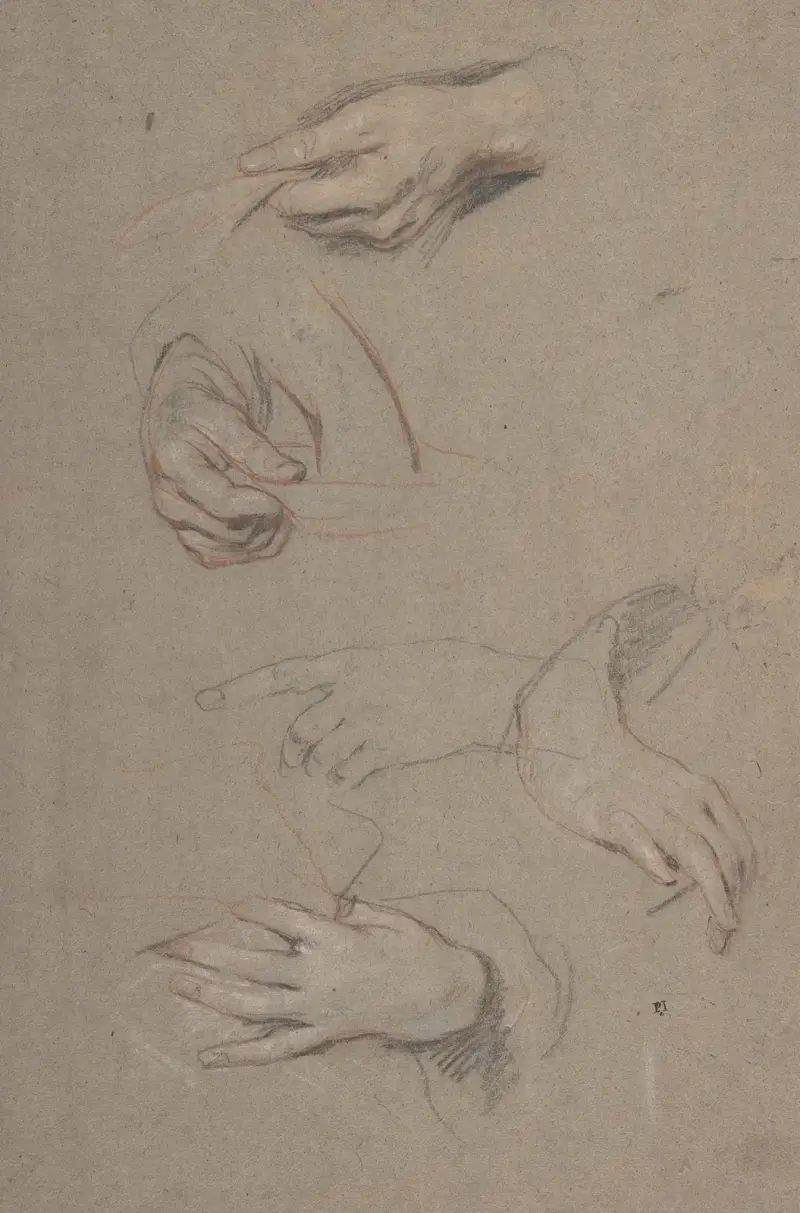 Studien der Hände von Sir Peter Lely