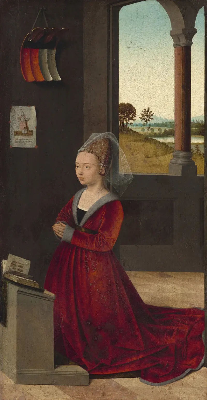 Portrait of a Female Donor av Petrus Christus