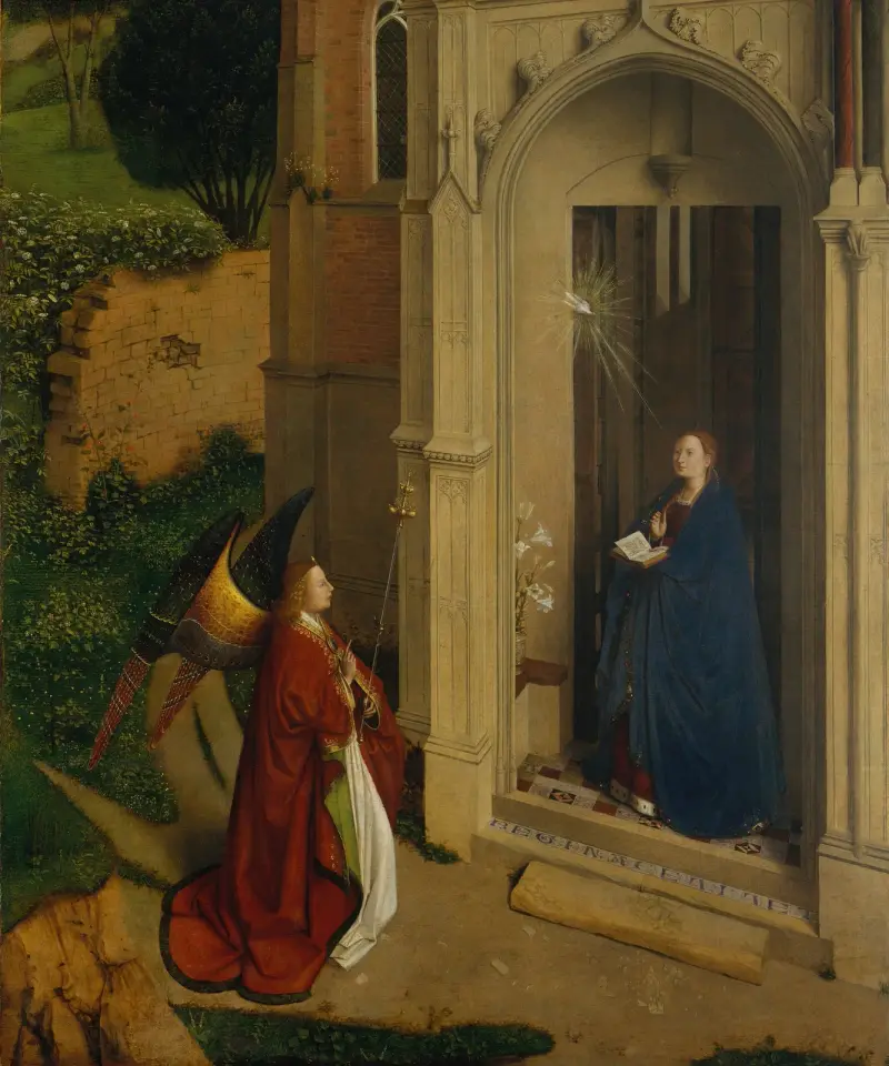 Verkündigung, 1450 von Petrus Christus
