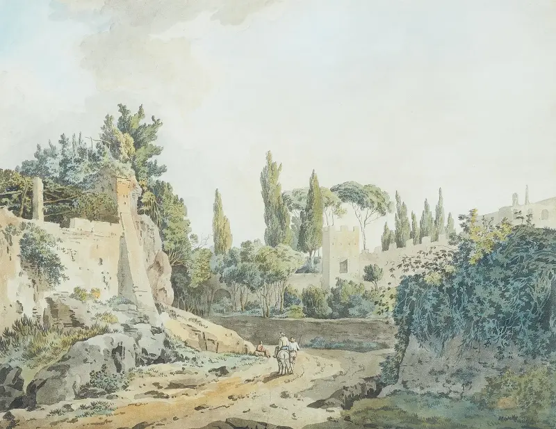 Na římské silnici, Jacob Philipp Hackert