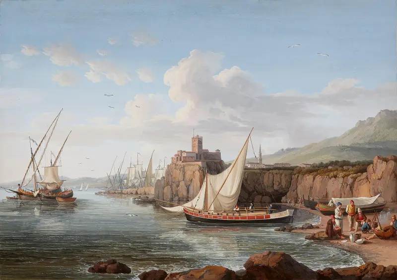 Blick auf Aci Castello von Jacob Philipp Hackert