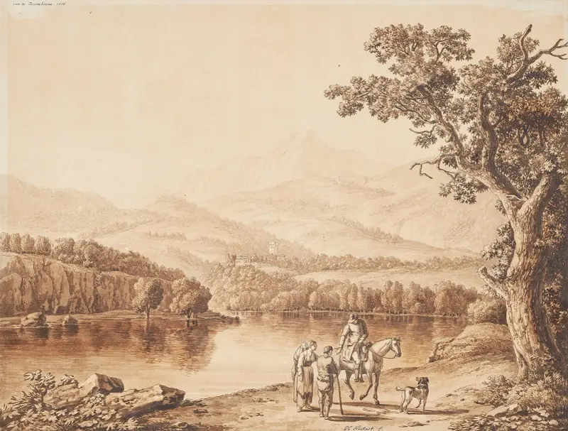 Krajobraz pod Fossombrone, Jacob Philipp Hackert