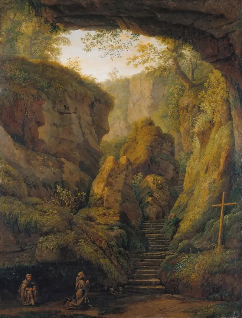 Sankt Franciskus grotta på Monte Verna av Jacob Philipp Hackert