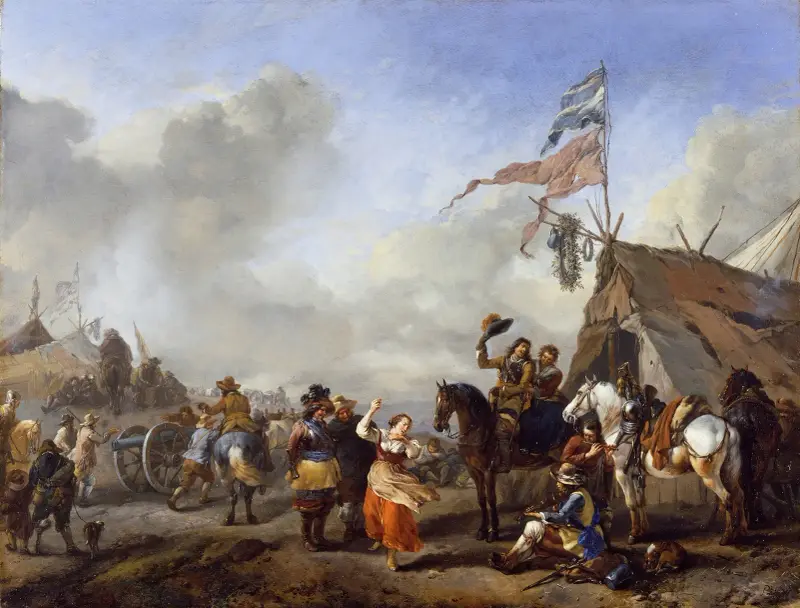 Ein Lagerszenario von Philips Wouwerman