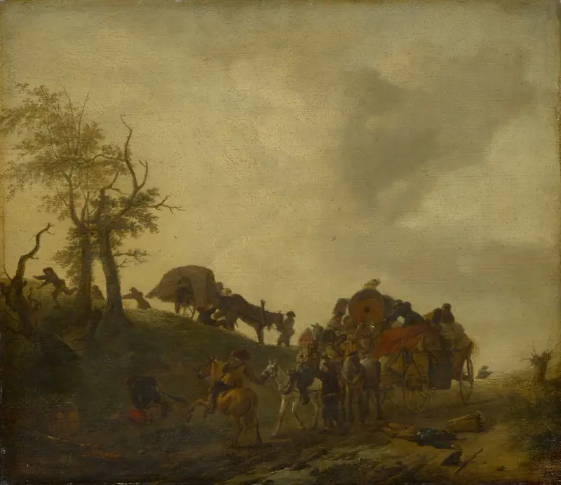 Ein Überfall auf Reisende von Philips Wouwerman