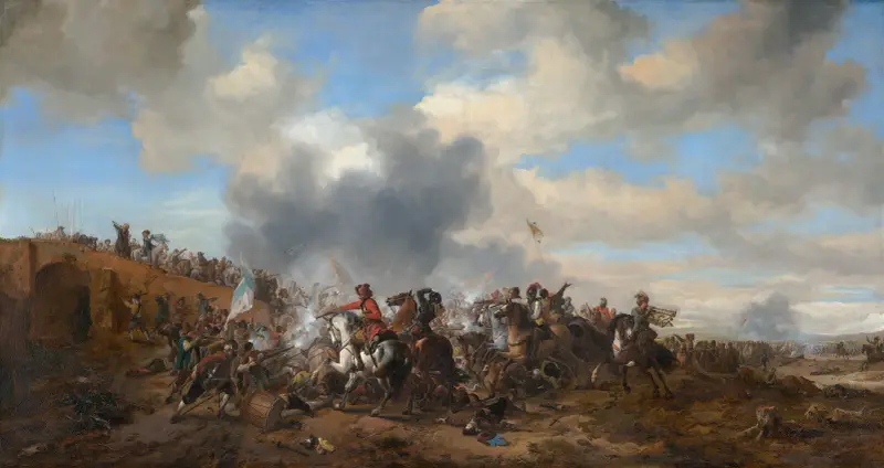 Bitevní scéna, 1655, Philips Wouwerman