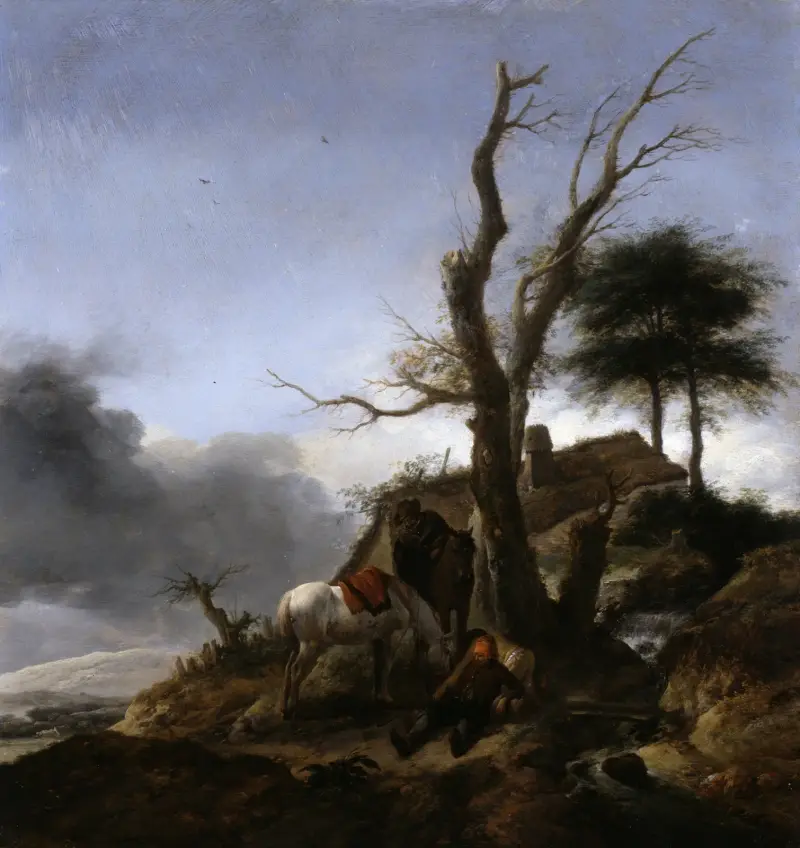 Rastende Reisende von Philips Wouwerman
