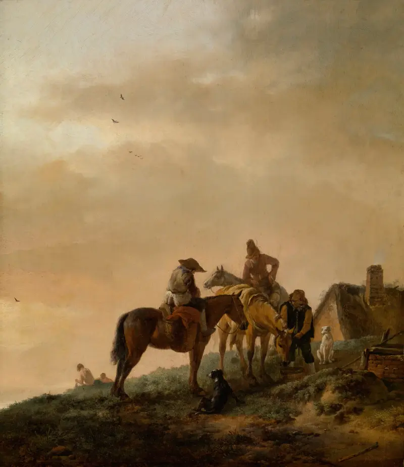 Halt des Reiters von Philips Wouwerman