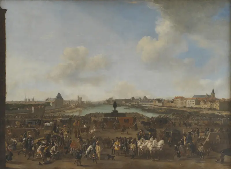 Blick auf Paris vom Place Dauphine von Philips Wouwerman