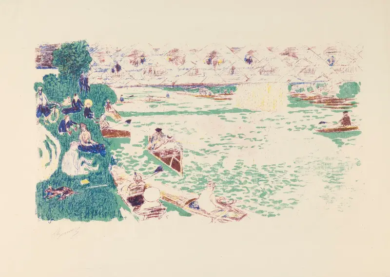 Veslování, 1896, Pierre Bonnard