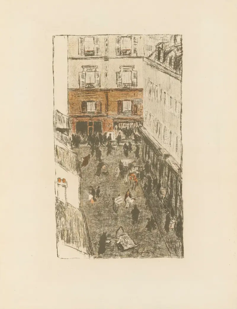 Coin de rue vue d’en haut av Pierre Bonnard