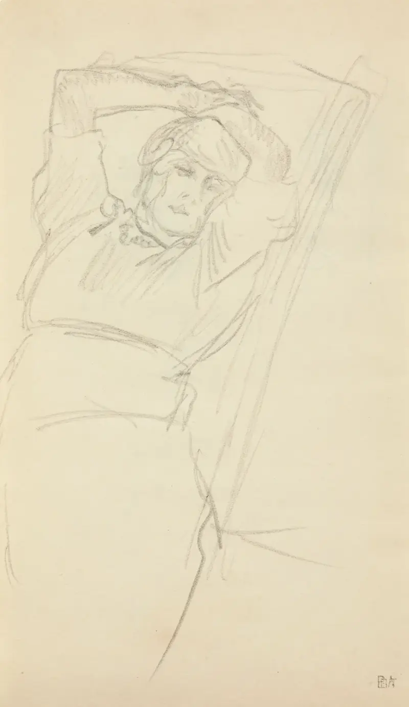 Femme à la chaise longue av Pierre Bonnard