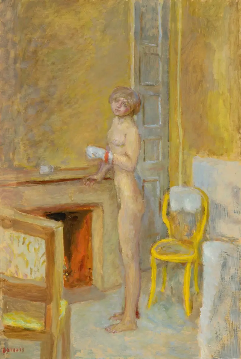 Femme au gant de toilette av Pierre Bonnard