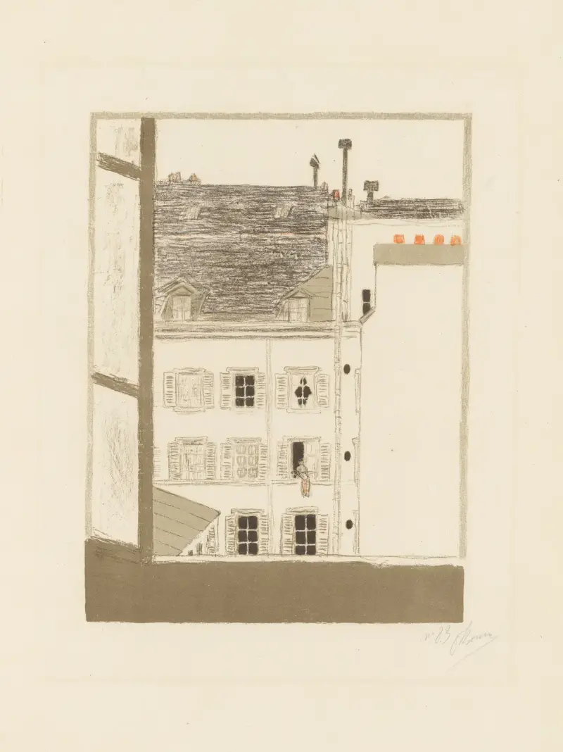 Houses in the Courtyard (Maison dans la cour) av Pierre Bonnard