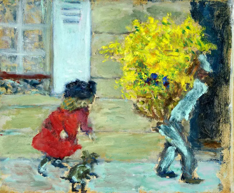 Der Mimosenstrauß von Pierre Bonnard